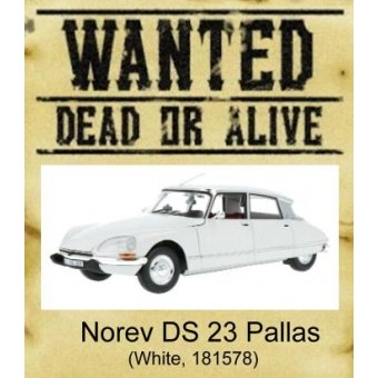 Gezocht: Norev DS 23 Pallas (Wit, 181578)