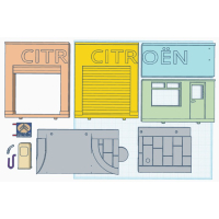 Citroen Garage gevel (Altaya 1:43)