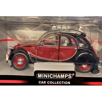 2CV Charleston Rouge Noir 1981 1:18