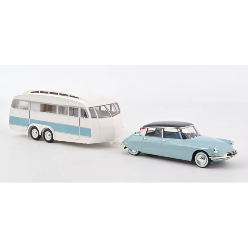 DS 19 1959 avec Caravane 1:18