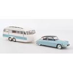 DS 19 1959 avec Caravane 1:18